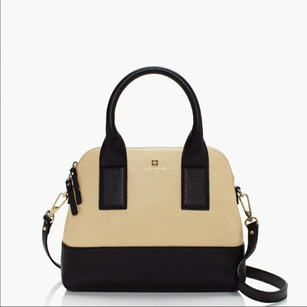 🔥🆕Kate Spade Cream & Black Satchel Handbag